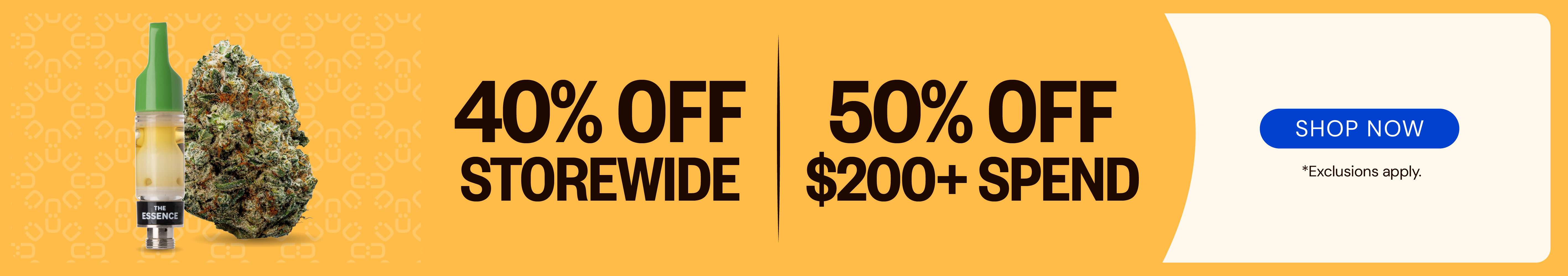 40% OFF storewide or 50% OFF $200 or more!