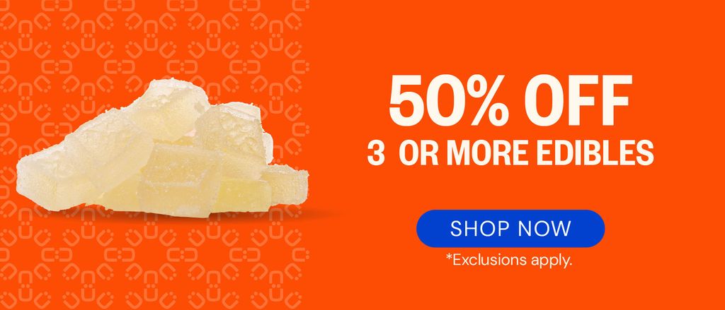 50% OFF 3 or more edibles