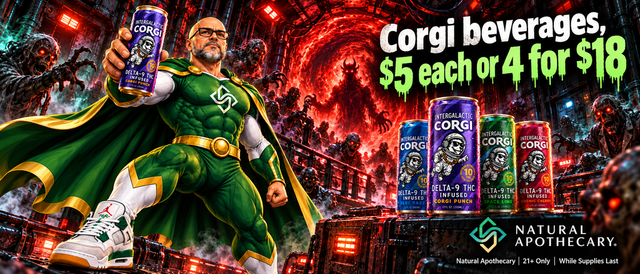 Cannabis Promo, Cannabis Sales, Cannabis Discounts, Cannabis on Sale, Corgi 4 for $18!