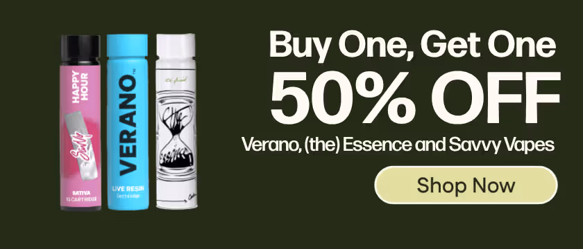 Buy One, Get One 50% OFF Verano, (the) Essence & Savvy Vapes
