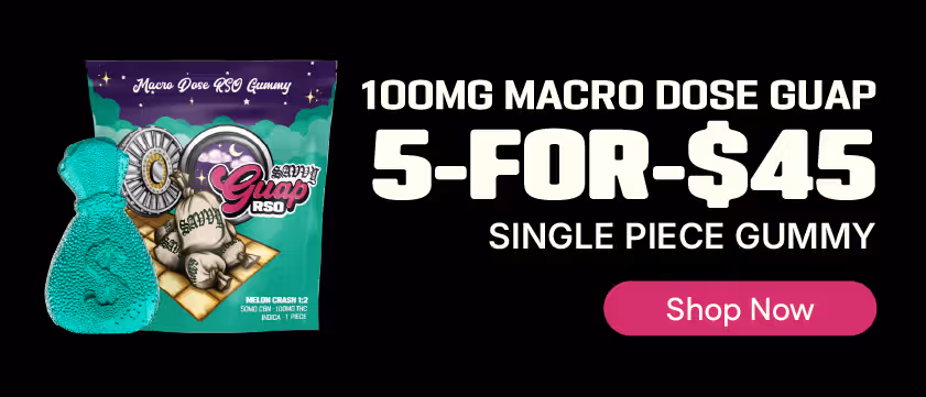 5-for-$45 Savvy Guap 100mg Gummies