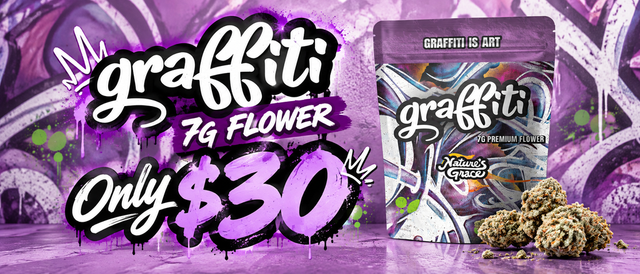 Cannabis Promo, Cannabis Sales, Cannabis Discounts, Cannabis on Sale, Graffiti 7g Only $30
