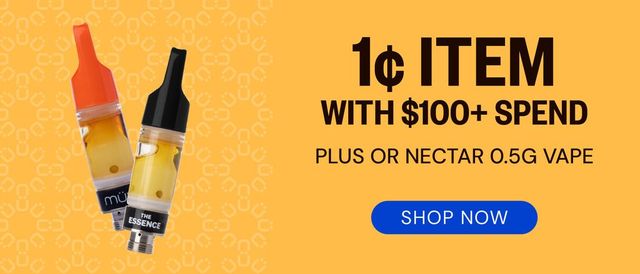Cannabis Promo, Cannabis Sales, Cannabis Discounts, Cannabis on Sale, $0.01 Plus or Nectar 0.5g Vape with $100+ Spend