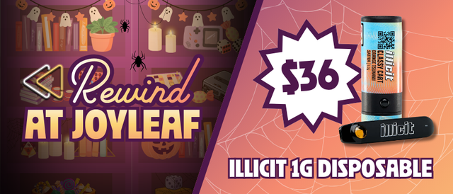 Cannabis Promo, Cannabis Sales, Cannabis Discounts, Cannabis on Sale, $36 Illicit 1G Disposable