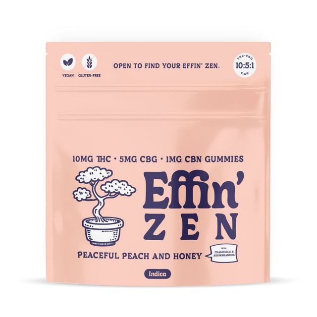 Zen Peaceful Peach & Honey 10:5:1 THC:CBG:CBN Fast Acting Effin Zen Peaceful Peach & Honey 10:5:1 THC:CBG:CBN Fast Acting Effin