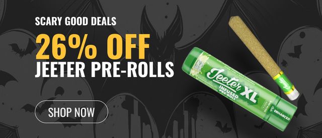 Cannabis Promo, Cannabis Sales, Cannabis Discounts, Cannabis on Sale, 26% off Jeeter Pre-rolls