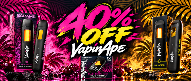 Cannabis Promo, Cannabis Sales, Cannabis Discounts, Cannabis on Sale, 40% off Vapin Ape
