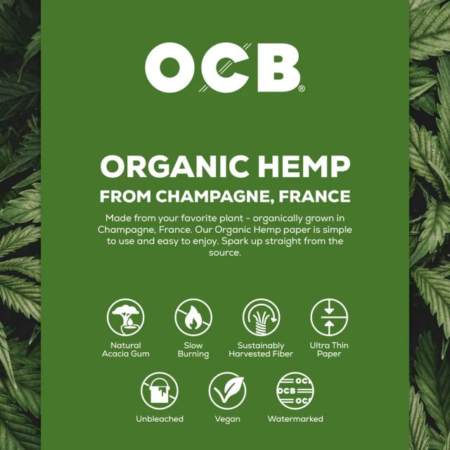 Organic Hemp Rolling Papers OCB Organic Hemp Rolling Papers OCB