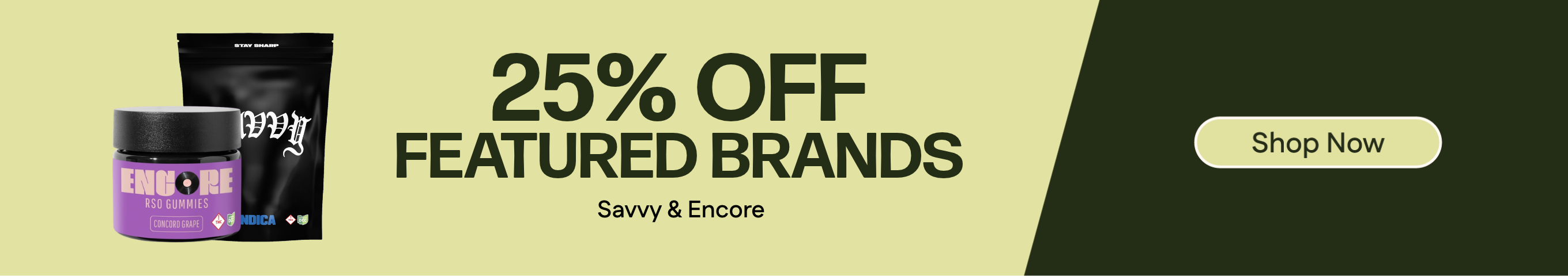 25% OFF Featured Brands