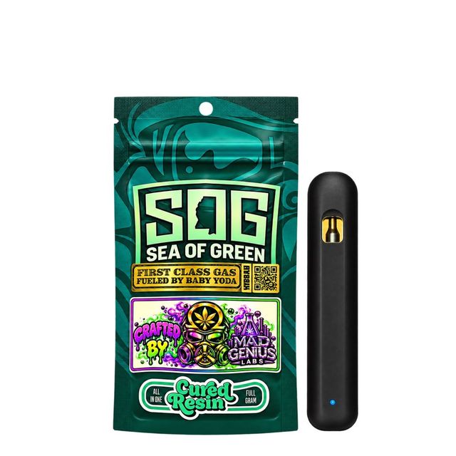(SOG Collab) Disposable Vape | First Class Gas | Mad Genius