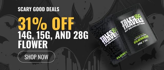 Cannabis Promo, Cannabis Sales, Cannabis Discounts, Cannabis on Sale, 31% off 14g, 15g, and 28g Flower
