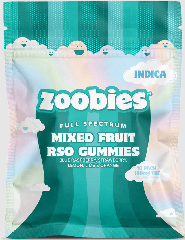 Indica Mixed Fruit | 100mg 10Pk RSO Gummies Zoobies (by Loud Labs) Indica Mixed Fruit | 100mg 10Pk RSO Gummies Zoobies (by Loud Labs)