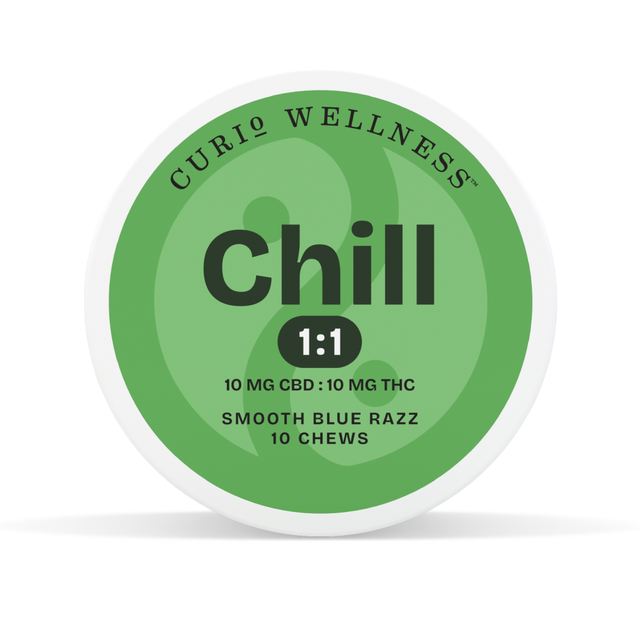 Smooth Blue Raz 1:1 CBD:THC (10mg CBD:10mg THC) Chill by Curio Wellness